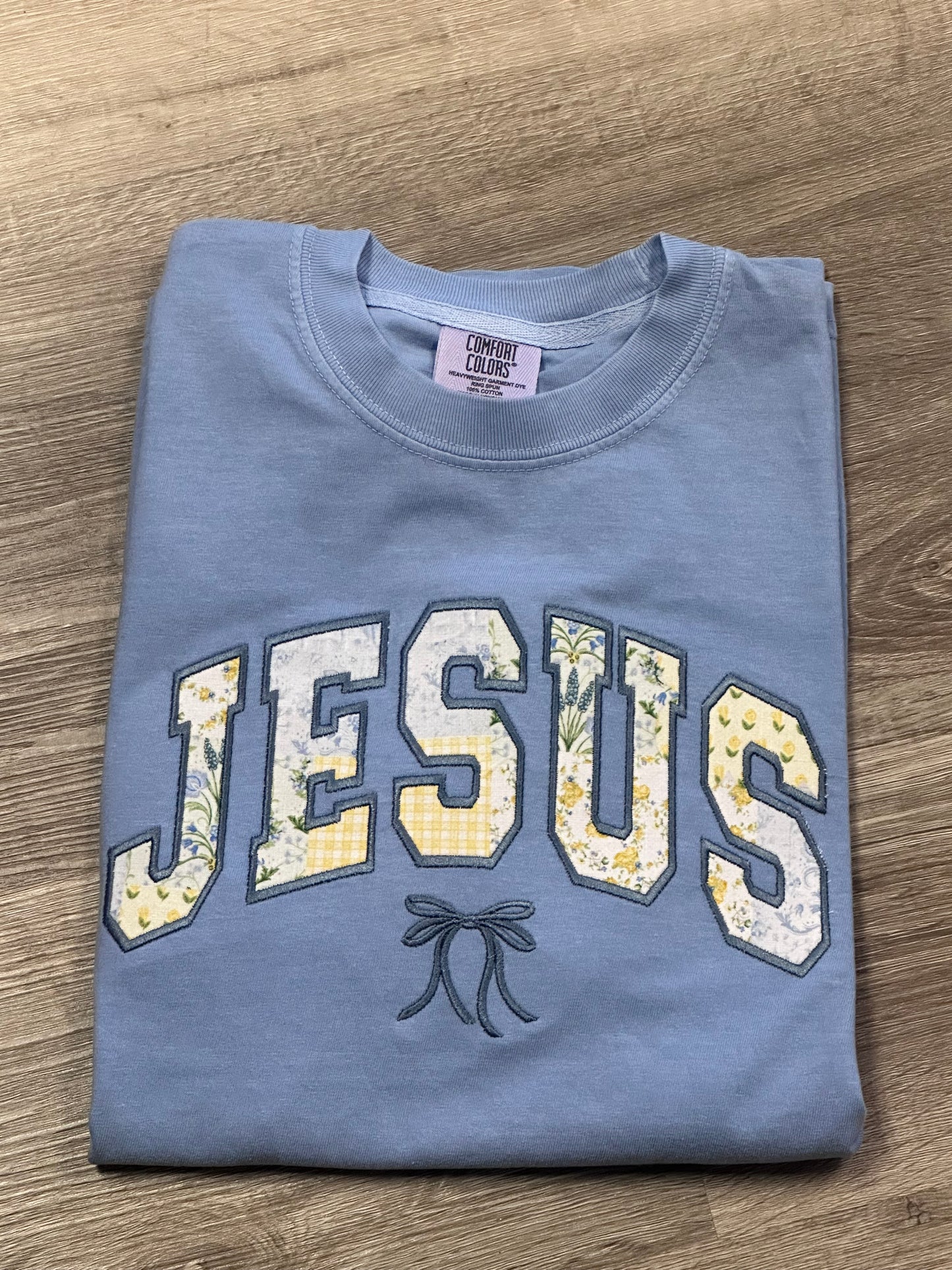 Jesus Patchwork Applique Top