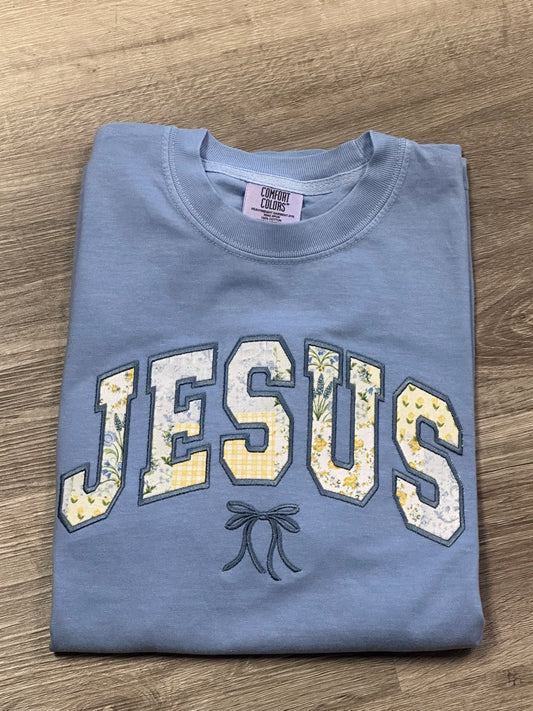 Jesus Patchwork Applique Top