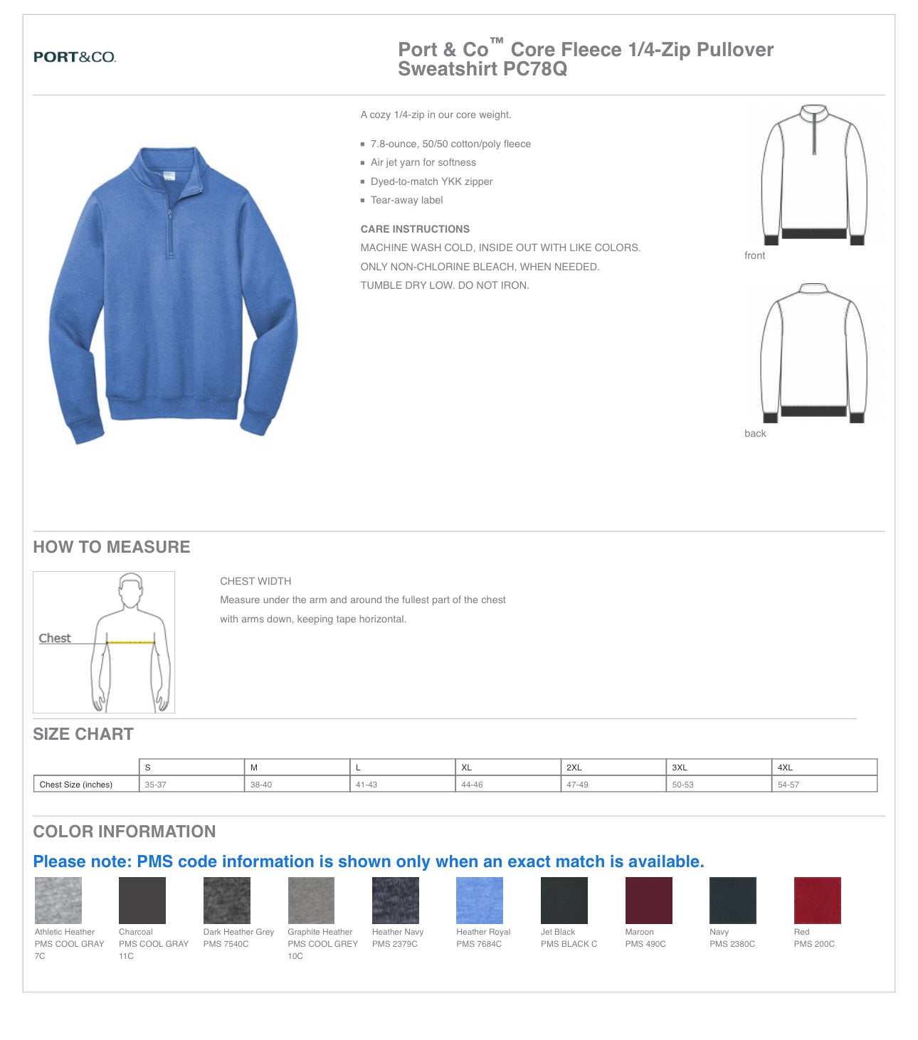 Monogrammed 1/4 Zip Pullover- Port & Co