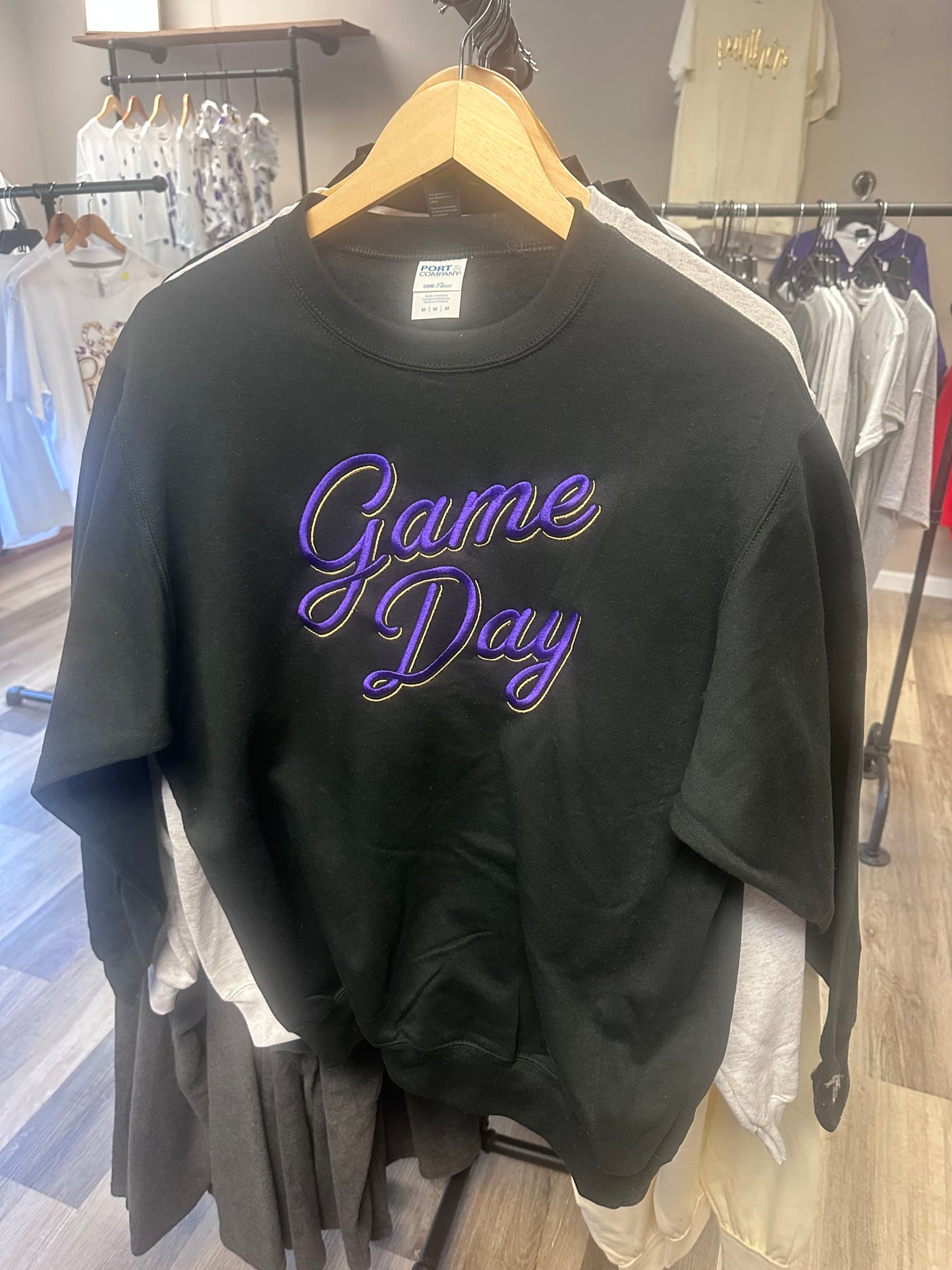 Game Day Double Script Crewneck