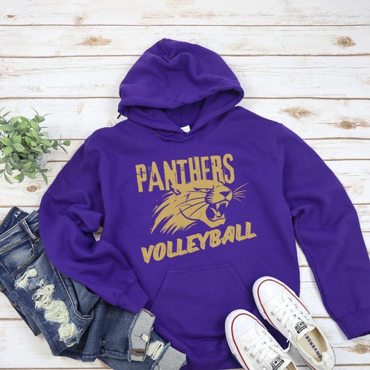 2026 Panthers Volleyball Gold Distress- Youth