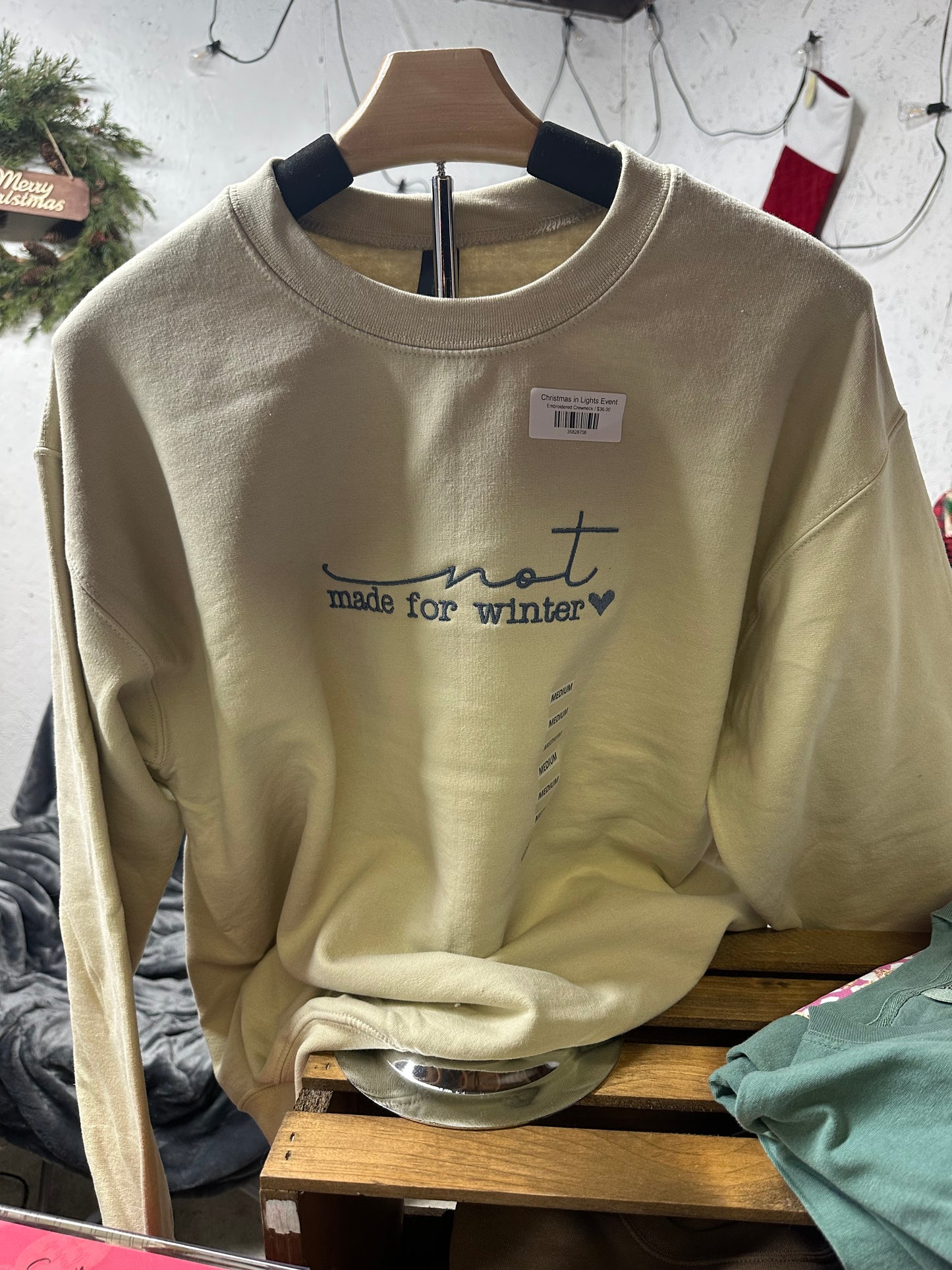 Not Made For Winter Embroidered Crewneck