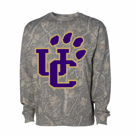 UC Paw Deadwood Camo Crewneck
