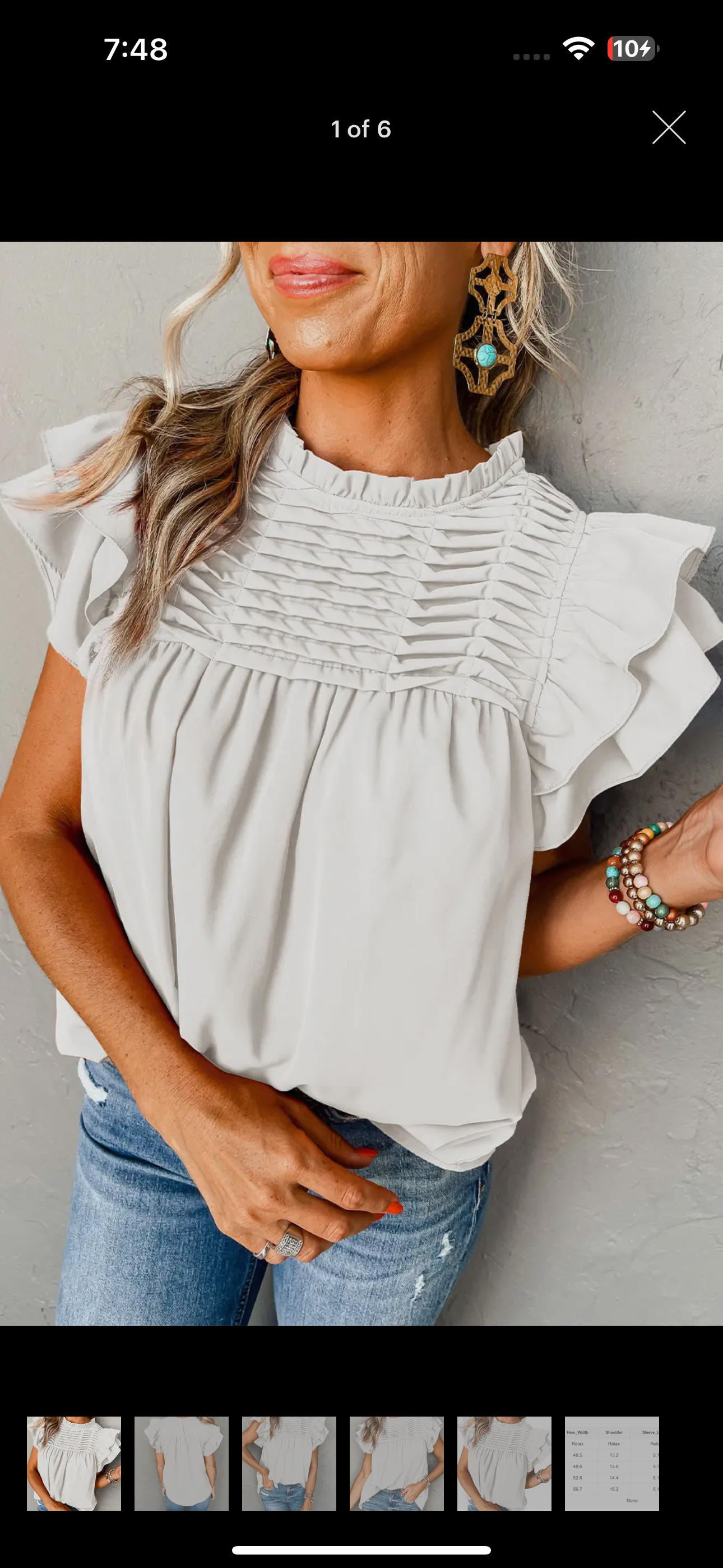 White Pleated Ruffle Blouse