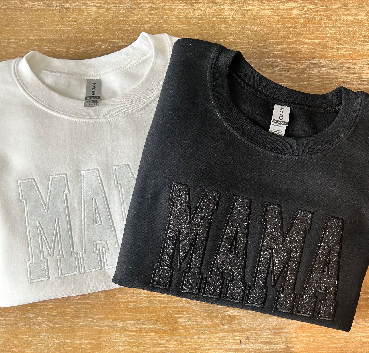 Mama Glitter Applique Sweatshirt