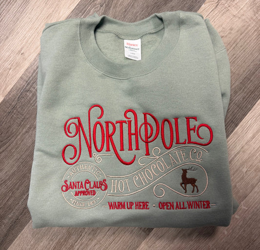 Northpole Chocolate Co. Embroidered Crewneck