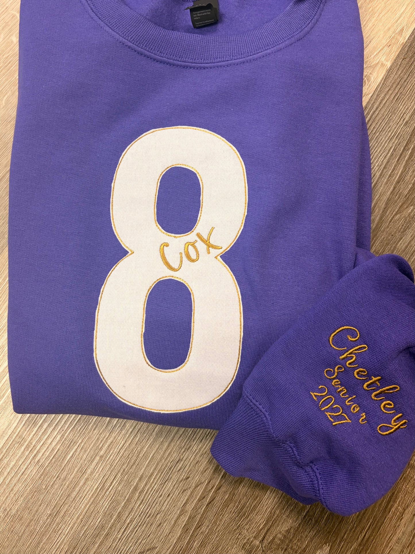 Custom Number RaggedCrewneck