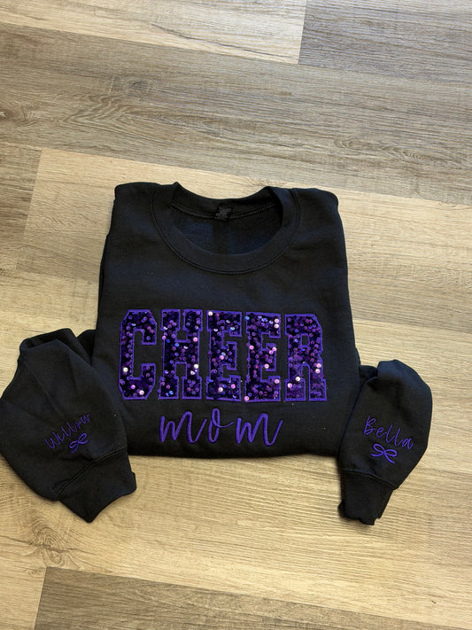 Cheer Mom Sequin Crewneck