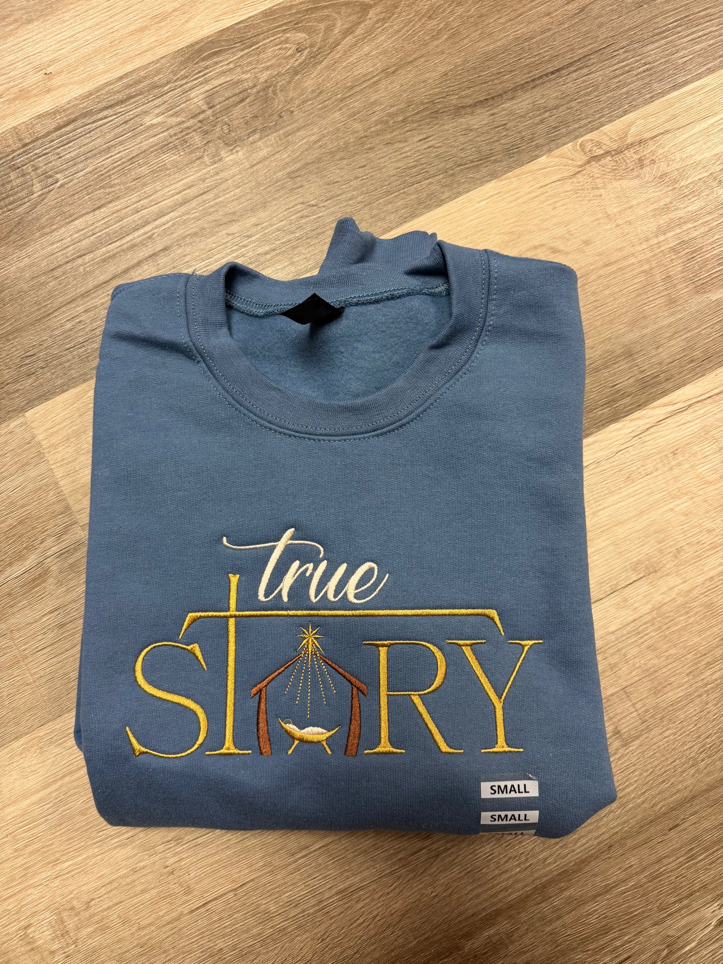 True Story Embroidered Crewneck