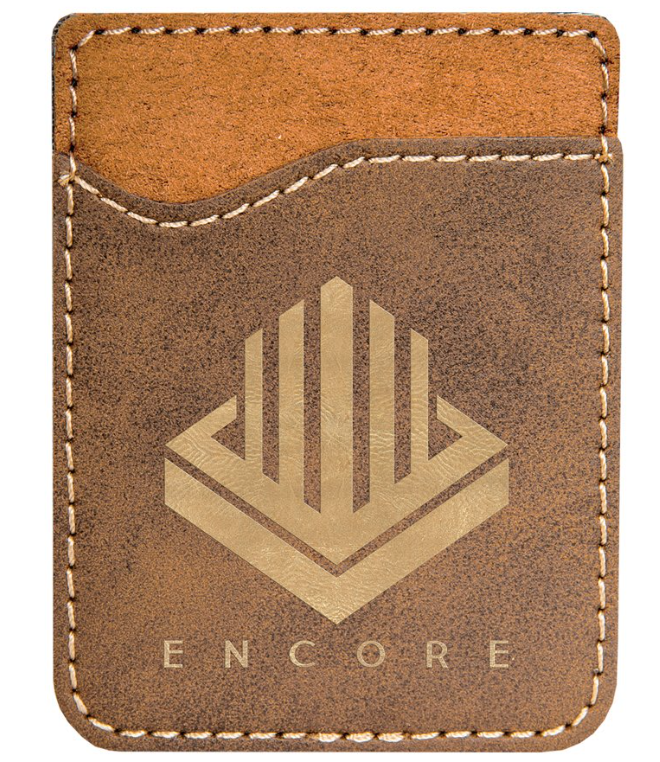 Laser Engraved Leatherette Phone Wallet