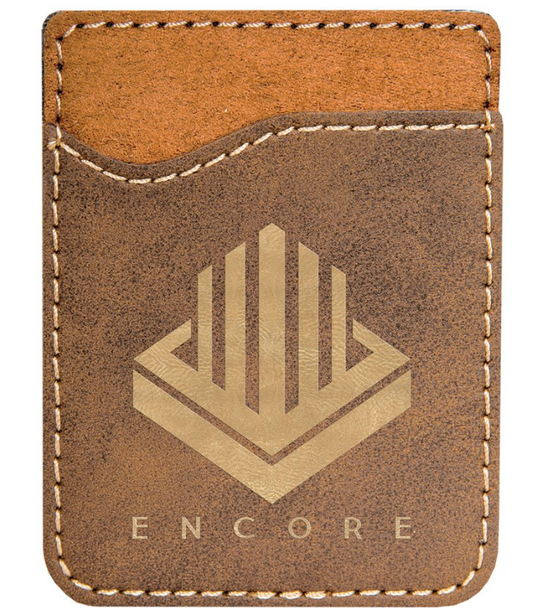 Laser Engraved Leatherette Phone Wallet