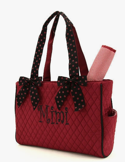 Cardinal Red Quilted Bag