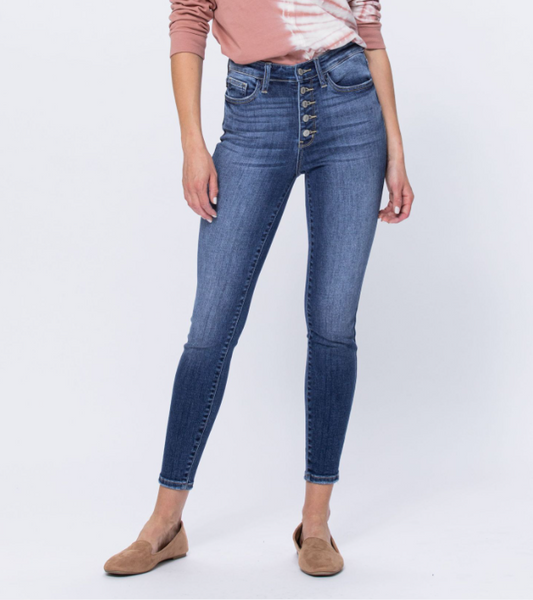 Judy Blue Non Distressed Button Fly Skinny