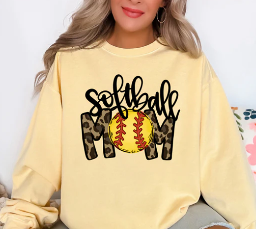 Softball Mom Leopard- Adult