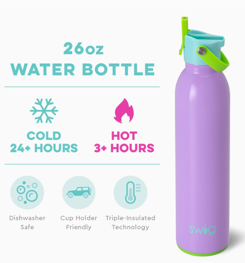 Ultraviolet Flip + Sip Water Bottle