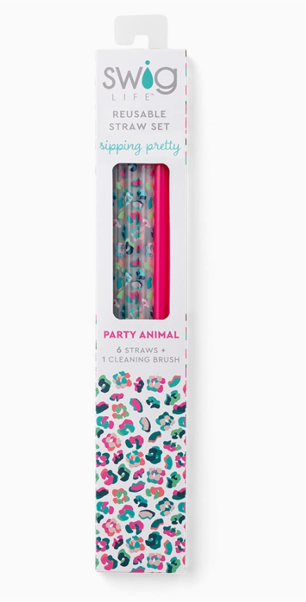 Party Animal Straw Set
