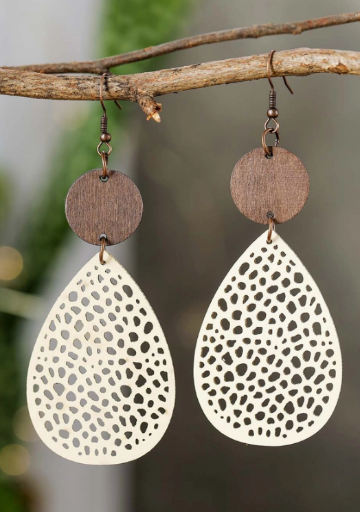 Ivory Water Drop Earrings