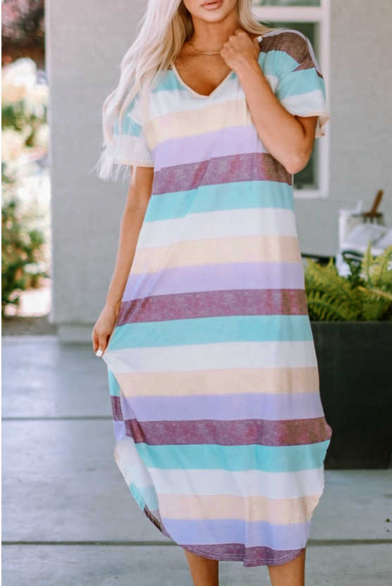 V-Neck T-Shirt Midi Dress