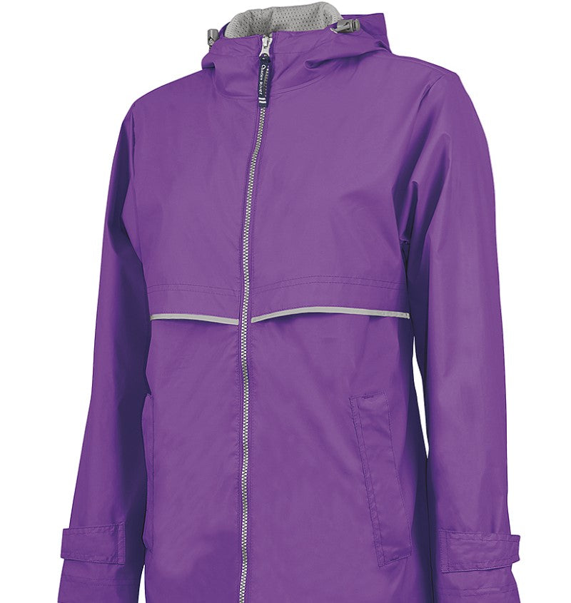 Women's Charles River New England Rain Jacket- Violet