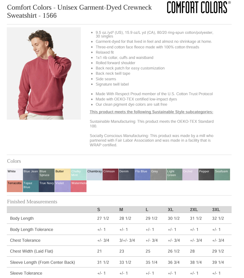Zip Code Applique Crewneck
