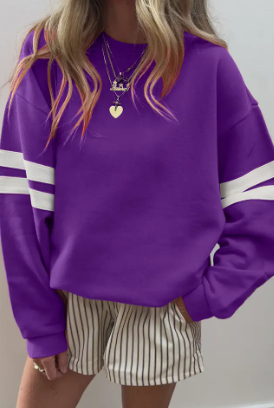 Varsity Striped Sweatshirt