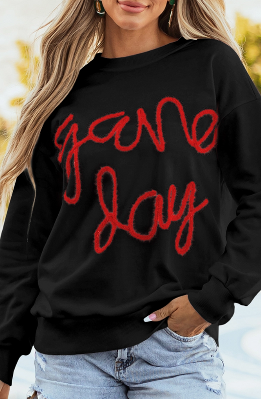 Game Day Chenille Lettering Sweatshirt