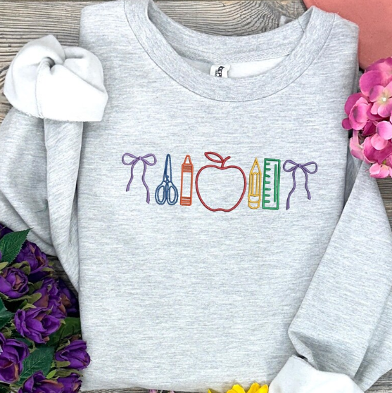 Teacher Accessories Embroidered Top