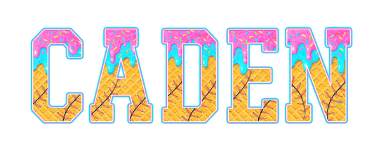 Ice Cream Drip UV Sticker