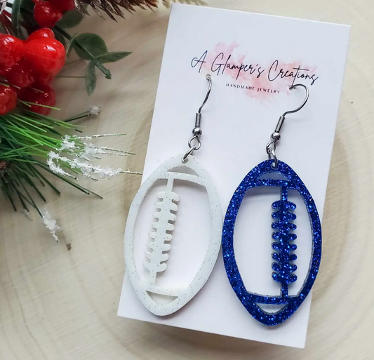 Football Dangle Earrings