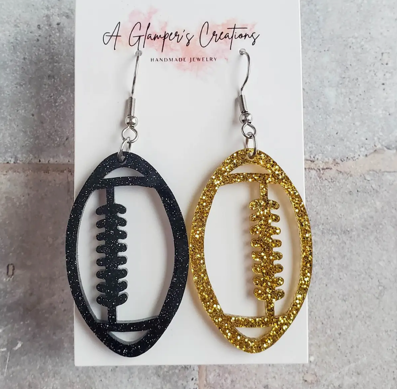 Football Dangle Earrings