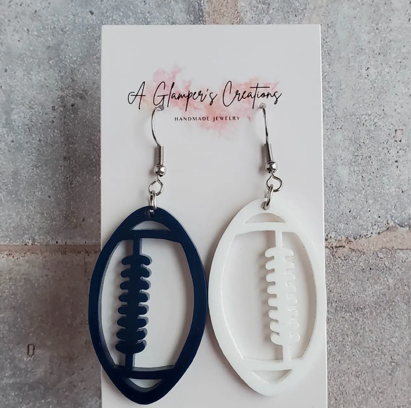Football Dangle Earrings