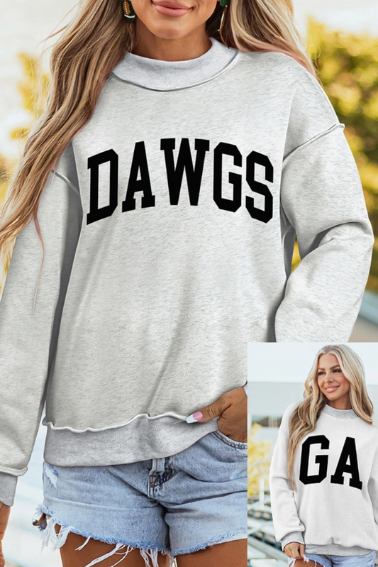 GA Reversible Mock Neck Sweatshirt-Black