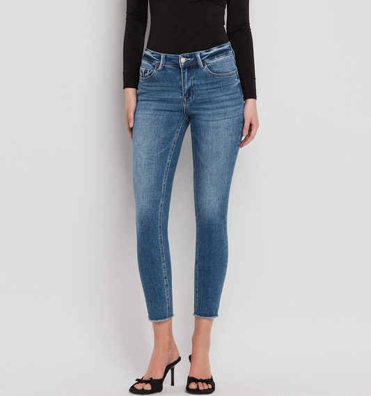 Vervet Mid Rise Hem Crop Skinny