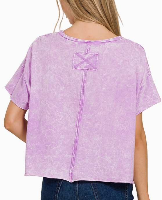 Cotton Crew Crop Tee