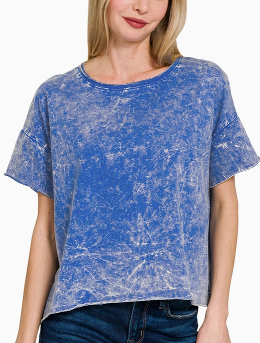 Cotton Crew Crop Tee