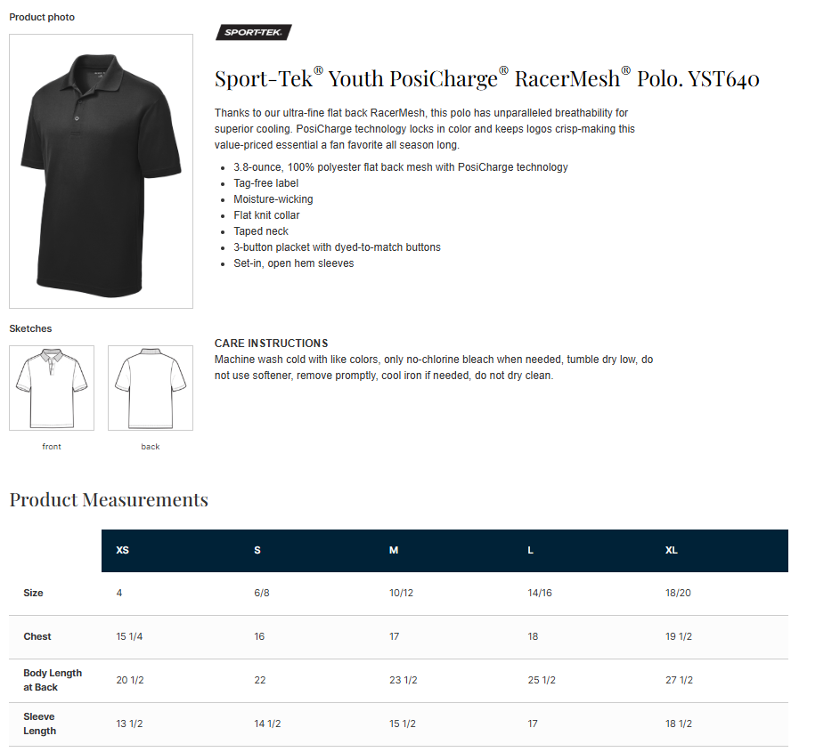 UC Golf Youth Posicharge Polo