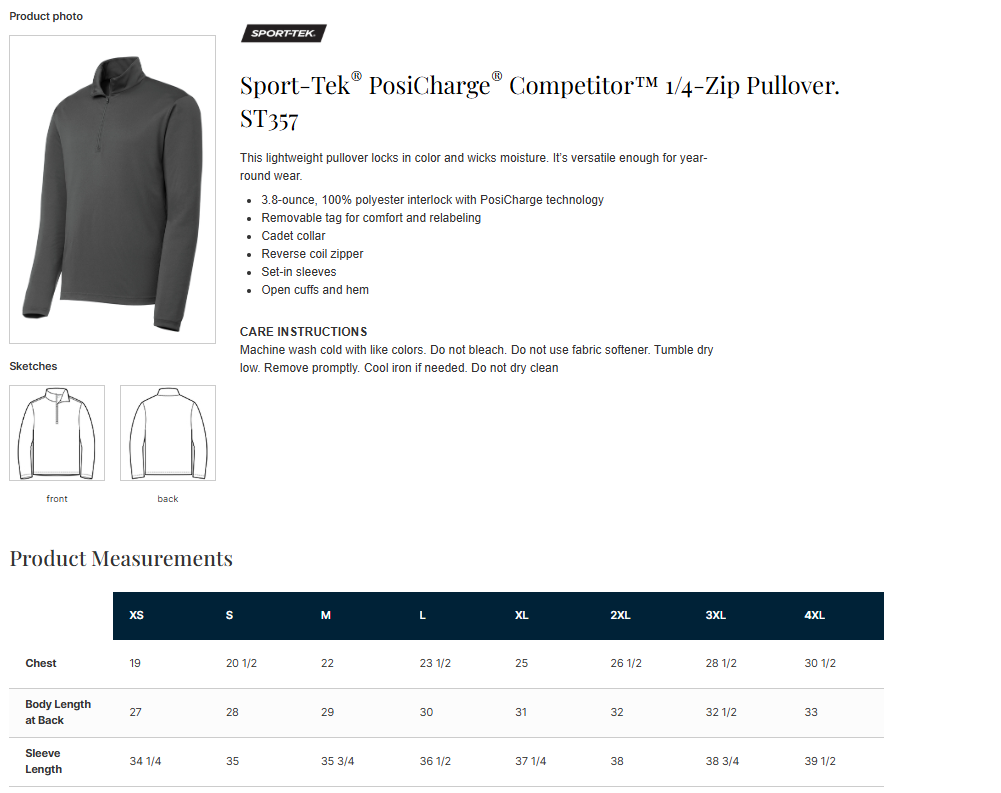 UC Golf Adult 1/4 Zip Pullover