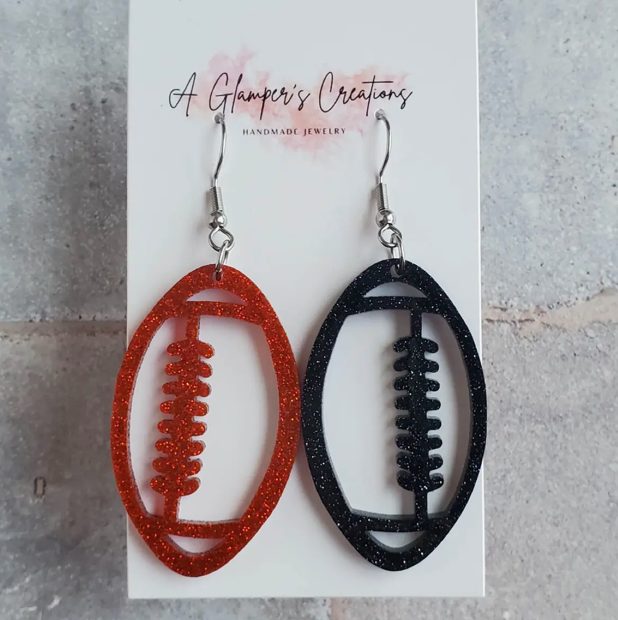 Football Dangle Earrings