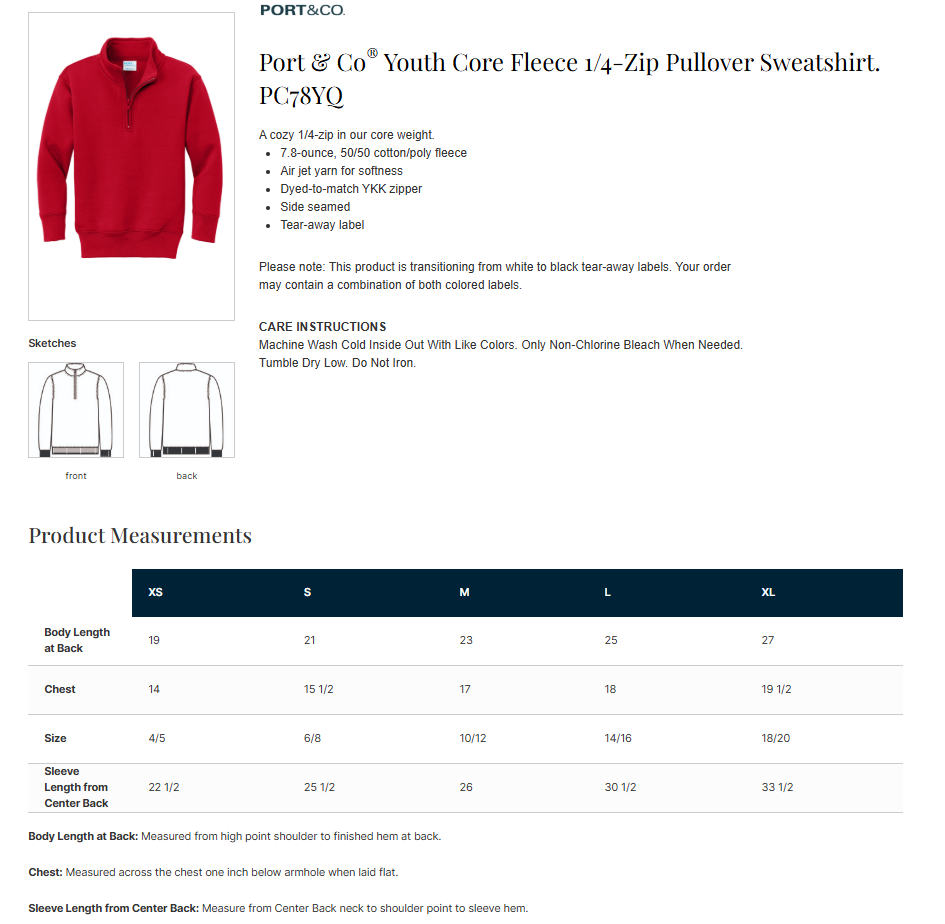 UC Panthers 1/4 Zip Pullover