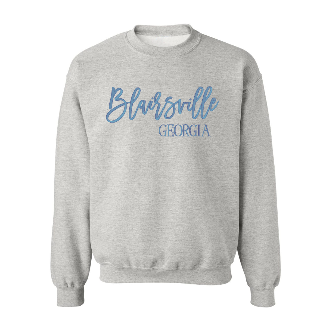 Blairsville Georgia Embroidered Crewneck