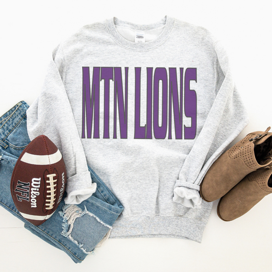 Ash Grey Mtn Lions Sweatshirt- Sub