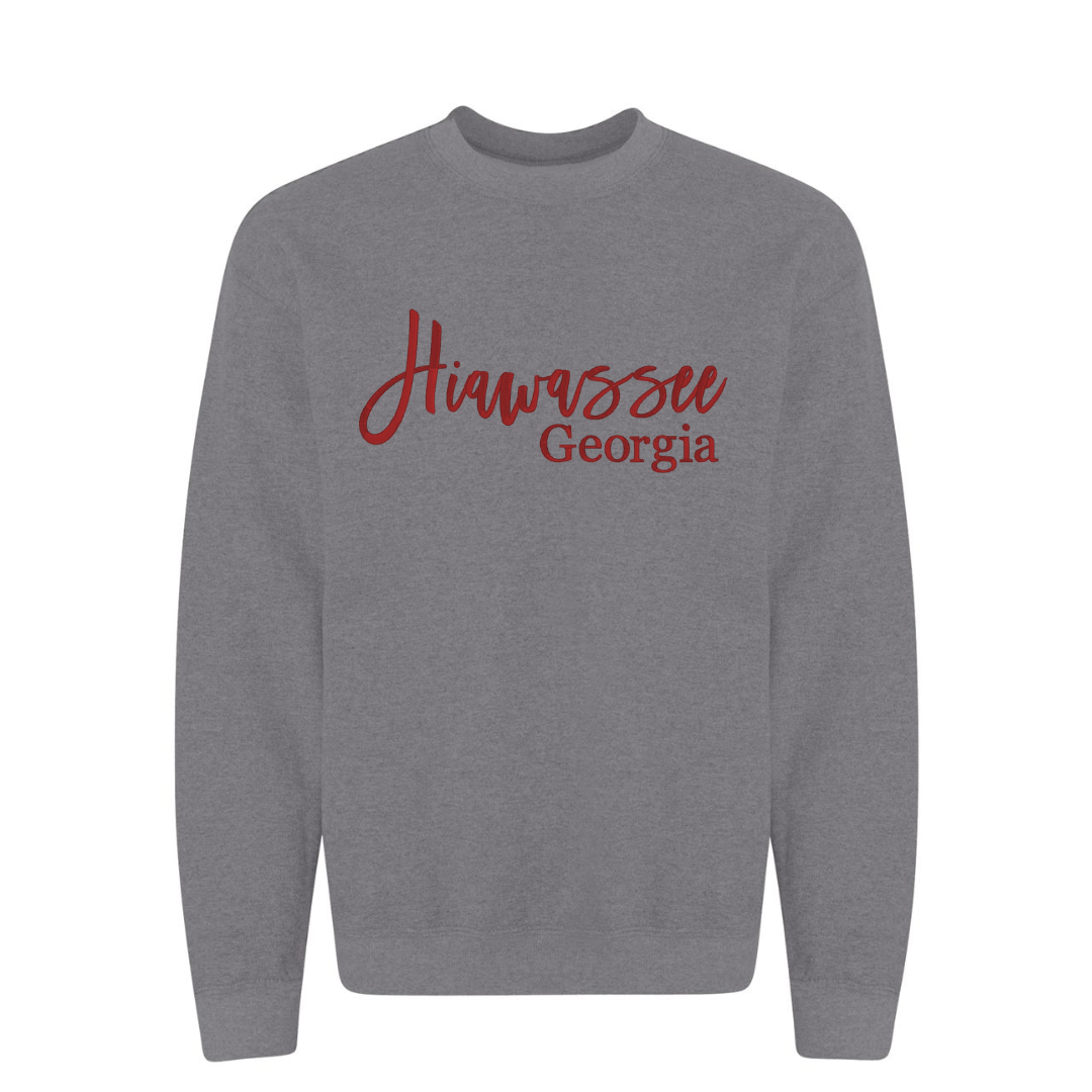 Hiawassee Georgia Embroidered Crewneck