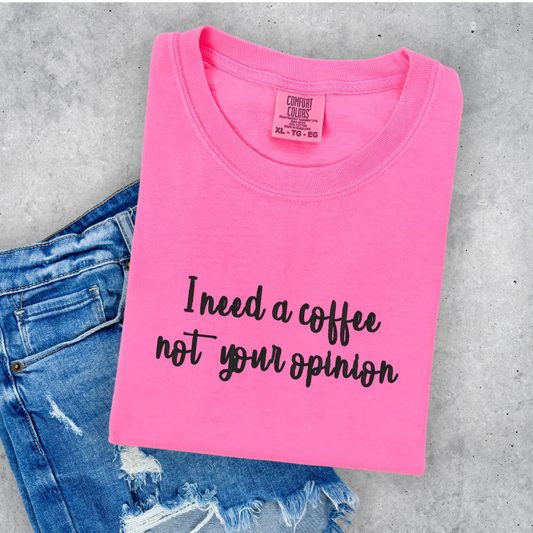 Need a Coffee Embroidered Top