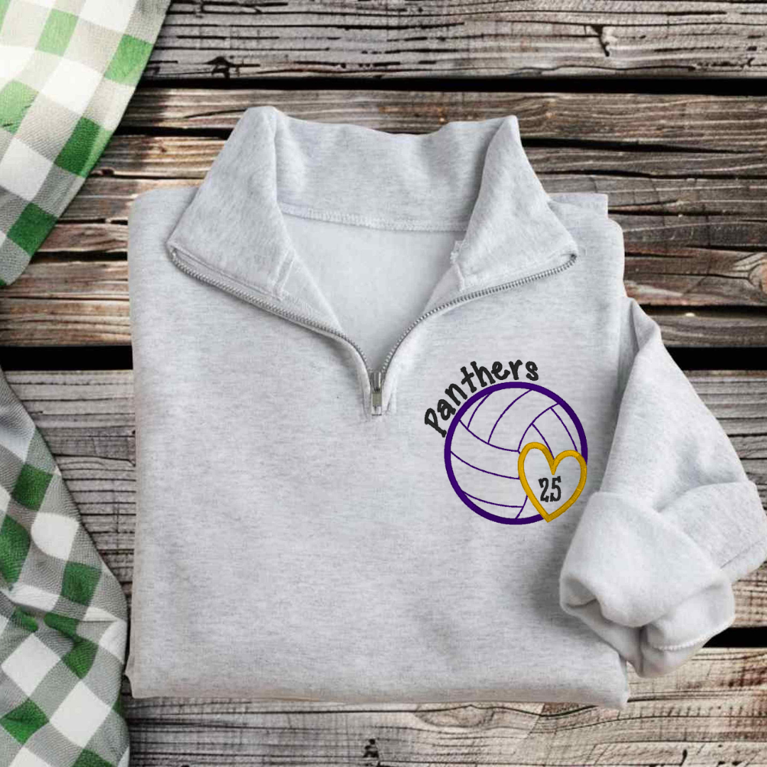 Panthers Volleyball Embroidered 1/4 Zip