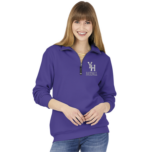 YHC Charles River Unisex 1/4 Zip Sweatshirt- Adult