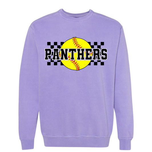 25 Panthers Softball Checkered- Youth