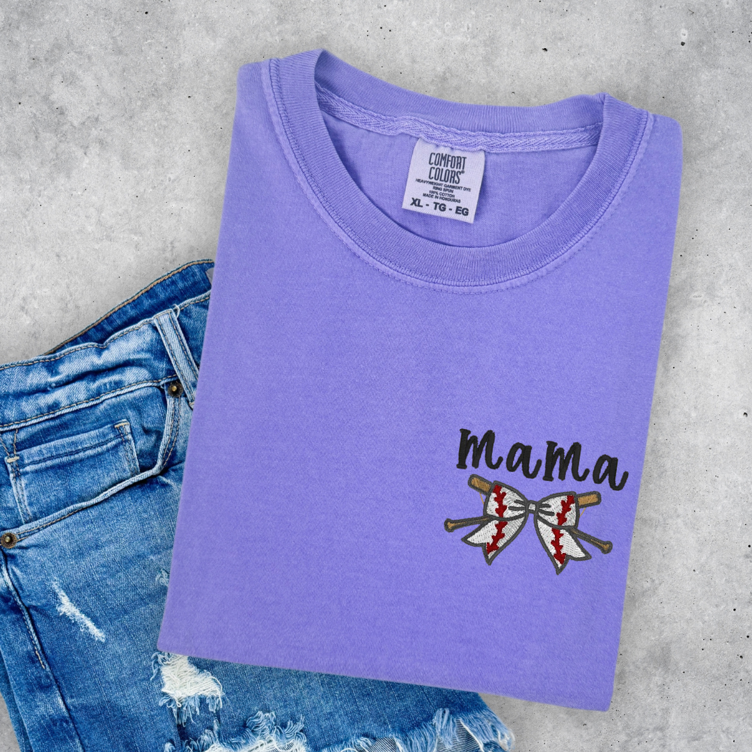 Baseball/Softball Mama Pocket Embroidery