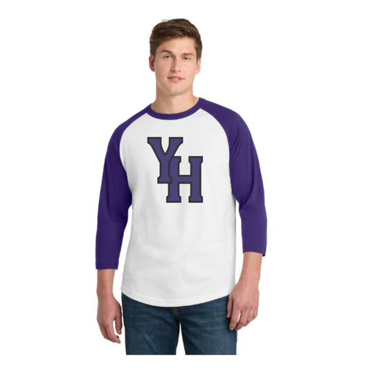 YH Purple Logo Raglan Top