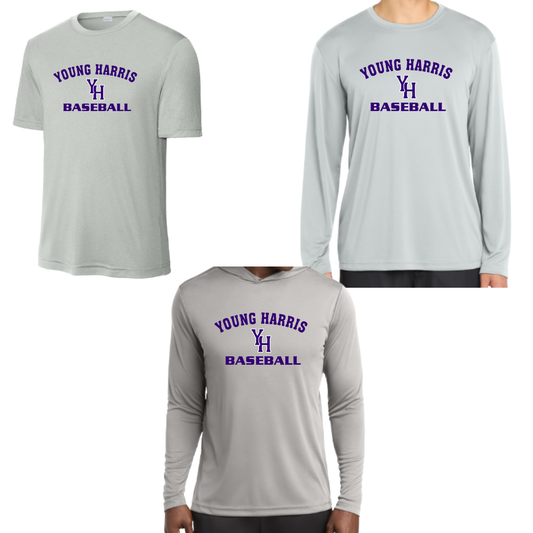 2025 YH Baseball Silver Moisture Wicking Top