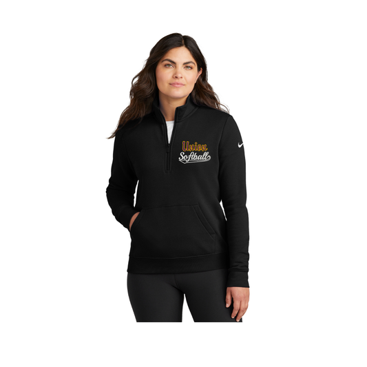 Nike Club Fleece Women's 1/2 Zip- Embroidered Union Softball